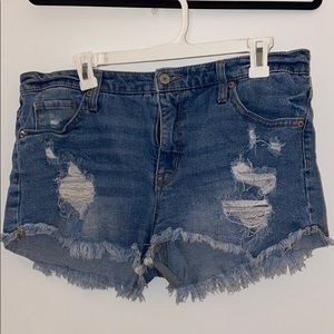 Distressed Jean Shorts